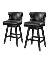 Hulala Home Jordan Classic Tufted Swivel Bar & Counter Stool (Set of 2)