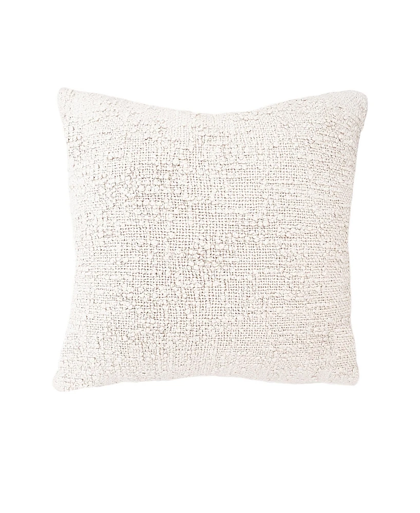 Anaya Home Cozy Cotton White Boucle Euro Pillow 26x26