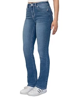 Madden Girl Juniors' Thick-Stitch Bootcut Jeans