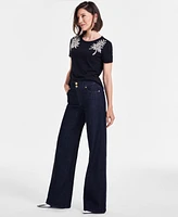 I.n.c International Concepts Women's High-Rise Wide-Leg Jeans, Created for Macy's