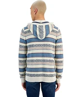 Sun + Stone Men's Benji Striped Pullover Hoodie Sweater, Created for Macy's