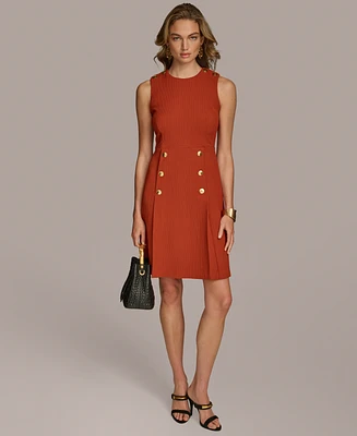 Donna Karan New York Petite Jewel-Neck Sleeveless A-Line Dress