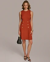 Donna Karan New York Petite Jewel-Neck Sleeveless A-Line Dress