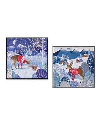 Slickblue Forest Friends Frame (Set of 2) 11.5"sq Plastic-mdf