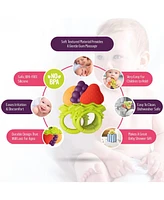 Sperric Baby Baby Teething Toys for Newborns 0-6 Months | Textured Silicone Teethers 6-12 Months | Bpa Free | Sensory Exploration | Fruit Shaped | Soo