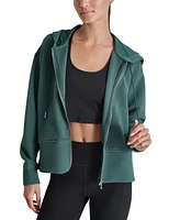 Dkny Women's Tech Ottoman Full-Zip Hoodie