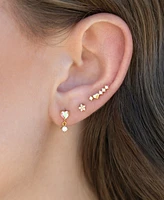 Girls Crew Crystal Love Bubble Flat Back Earring