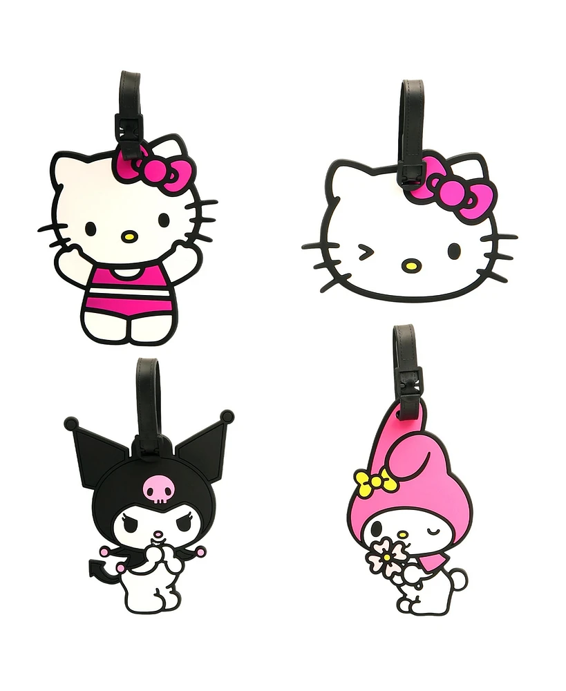 Hello Kitty Sanrio Luggage Tag Kuromi, My Melody Pvc Travel Tags Gifts - Set of 4