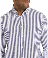 Johnny Bigg Big & Tall Holiday Stripe Linen Shirt