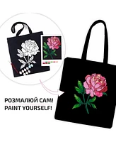 Rosa ROSATalent: Eco-Friendly Cotton Ecobag Coloring Kit – Tender eony (220 Gsm, 38x42 cm)