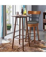 30.5 Inch 360-Degree Bar Swivel Stools with Leather Padded