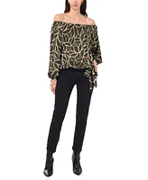 Vince Camuto Women's Printed Off-The-Shoulder Top