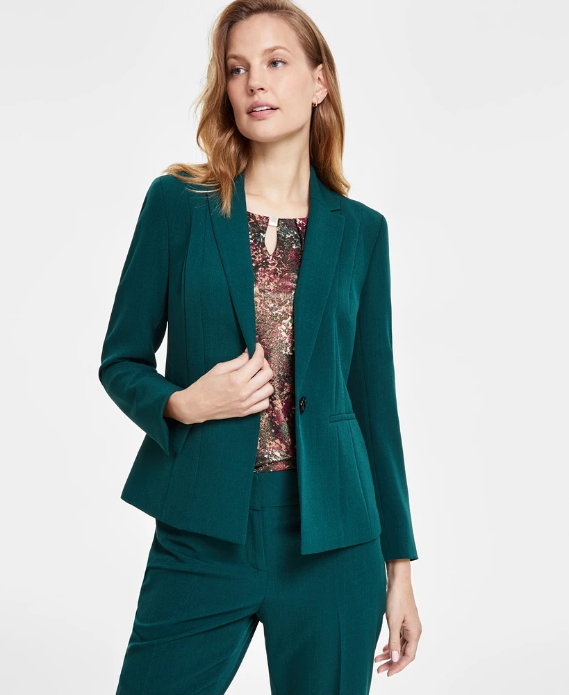 Kasper Women's Single-Button Notched-Lapel Blazer