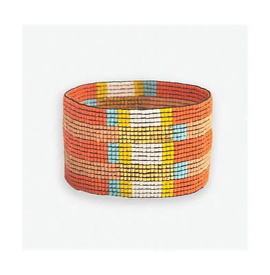 Ink + Alloy Brooklyn Geo Stripe Beaded Stretch Bracelet St. Tropez