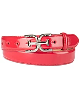 Sam Edelman Double-e Plaque High Shine Patent Leather Belt