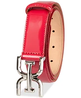 Sam Edelman Double-e Plaque High Shine Patent Leather Belt