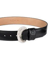 Sam Edelman Wide Width Double-e Loop Leather Belt