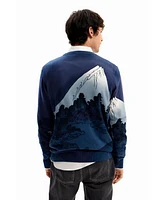 Desigual Men's Fine landscape pullover