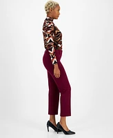 Bar Iii Women's Mid-Rise Straight-Leg Pants, Created for Macy's