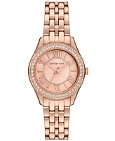 Michael Kors Women's Harlowe Three-Hand Rose Gold-Tone Stainless Steel Watch 33mm