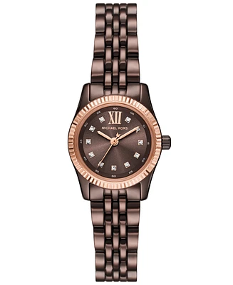 Michael Kors Women's Lexington Three-Hand Chocolate Stainless Steel Watch 26mm