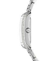 Michael Kors Women's Emery Three-Hand Stainless Steel Watch, Earrings, and Bracelet Gift Set 27mm - Silver