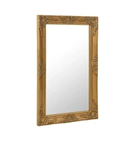 vidaXL Wall Mirror Baroque Style 19.7"x31.5" Gold