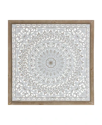 Slickblue Framed Paper Mache Mandala Wall Plaque 25.5"sq