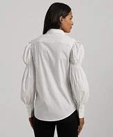 Lauren Ralph Women's Blouson-Sleeve Shirt