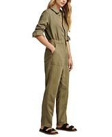 Lucky Brand Women's Cinched-Waist Utility Coveralls