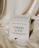 Sweet Water Decor Cheers To You Soy Candle - Ribbed Glass Jar with Box - 11 oz