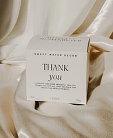 Sweet Water Decor Thank You Soy Candle - Ribbed Glass Jar with Box - 11 oz