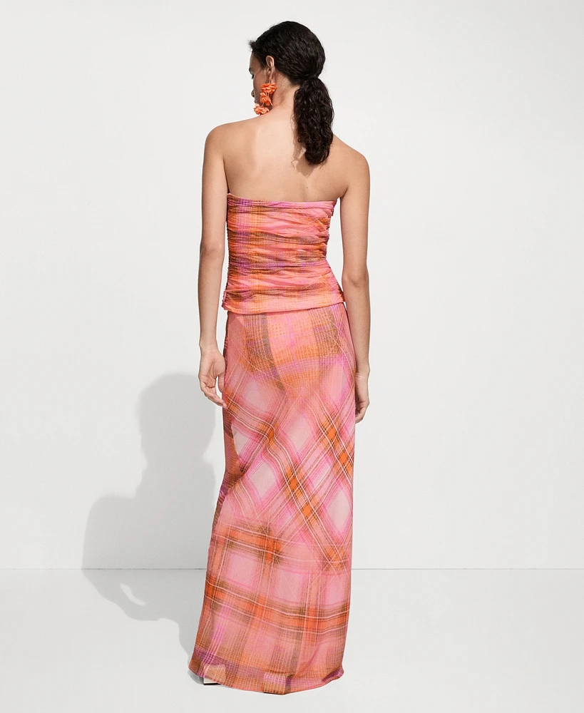 Mango Women's Printed Long Skirt