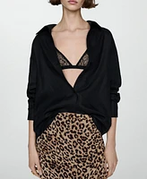 Mango Women's Leopard Gathered Skirt