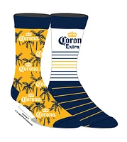 Corona Men's 2-Pack of Refreshing Adult Crew Socks - Sip into Style and Comfort!