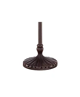 Regency Hill Capistrano Mission Farmhouse Traditional Standing Floor Lamp 57.5" Tall Rustic Bronze Metal Brown Red Natural Mica Empire Shade for Livin