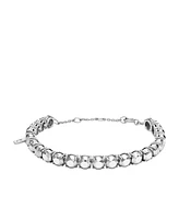 Diesel Men's Sterling Silver Tennis Bracelet