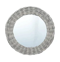 vidaXL Mirror 15.7" Wicker