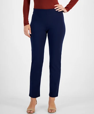 Jm Collection Petite Pull-On Ponte-Knit Pants, Created for Macy's