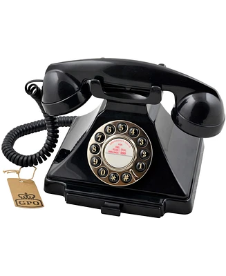 Gpo Carrington Push Button Telephone - Black