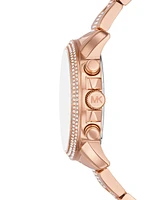 Michael Kors Women's Brynn Chronograph Rose Gold-Tone Stainless Steel Watch 40mm