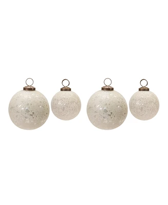 Slickblue Frosted Glass Ball Ornament (Set of