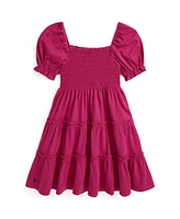 Polo Ralph Lauren Toddler and Little Girls Smocked Cotton Jersey Dress