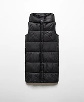 Mango Women's Long Quilted Vest