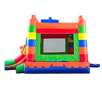 Pogo Bounce House Inflatable Bounce House with Slide for Kids (Without Blower) - 18 x 12 x 14.5 Foot Backyard Inflatable Bouncy House