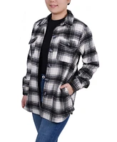 Ny Collection Long Sleeve Twill Shirt jacket
