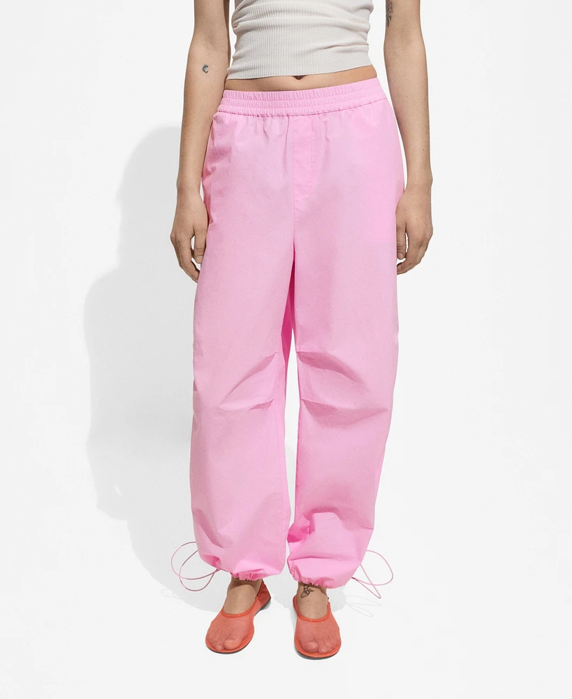 Mango Women's Cotton Parachute Pants