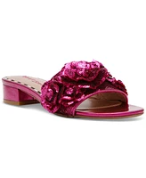 Betsey Johnson Women's Alysa Block Heel Floral Slide Sandals