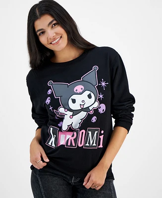 Love Tribe Juniors' Kuromi Graphic Crewneck Sweatshirt