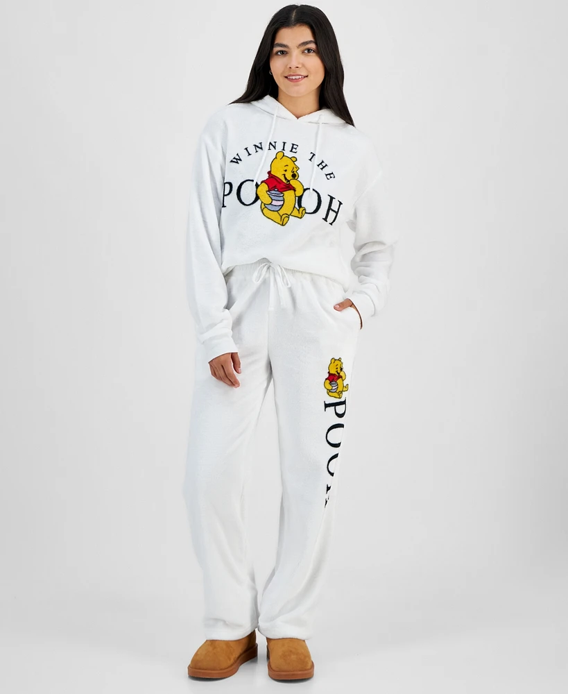 Disney Juniors' Winnie The Pooh Plush Fleece Graphic Sweatpants